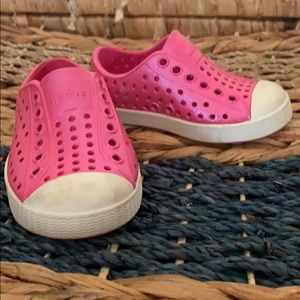 Pink Native slip ons